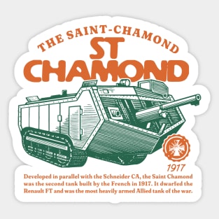 ST CHAMOND - WW1 French Tank Sticker